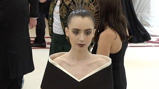 Lily Collins at the 2018 MET Gala [upl. by Hedberg]