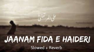 Jaanam FidaeHaideri Slowed  Reverb  Sadiq Hussain [upl. by Boffa]