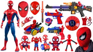 Spiderman Toys Collection Unboxing ReviewCloak，Robots，Mask，gloves，pistol，Shield，Laser sword [upl. by Stanfield]