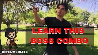 Intermediate Nunchuck Trick Combo  SUPER FUN Nunchaku Tutorial  TMNT SKILLS [upl. by Ahsiekar131]