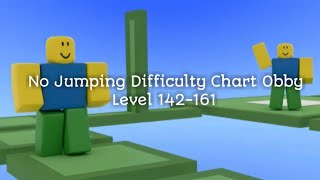 No Jumping Difficulty Chart Obby Level 142161  Roblox [upl. by Ping]