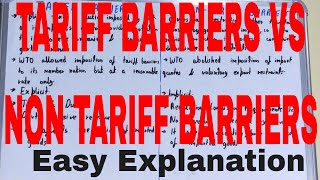 Tariff vs non tariff barriersDifference between tariff and non tariff barriersTariff non tariff [upl. by Nylave247]