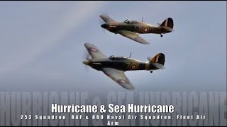 Hurricane MkI 253 Squadron RAF JulyAugust 1940 amp Sea Hurricane MkIb 880 NAS 194143 [upl. by Atteuqnas]