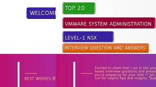 VMware System Administration Interview Questions amp Answers  Level 1  Beginner to Intermediate [upl. by Chapell]