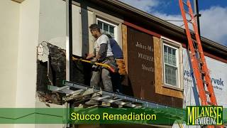 Replacing Stucco with Siding  Part 1 Mold Remediation by the Exterior Remodeling Expert [upl. by Atiluj]