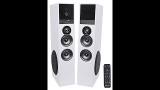 Rockville TM80B Black Home Theater System Tower Speakers 8 inch Sub Bluetooth USB [upl. by Anelrats]