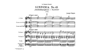 Haydn Symphony No 45 in Fsharp minor quotFarewellquot with Score [upl. by Nigle]