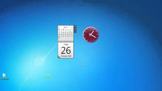 Aero X Pink Clock And Calendar Windows 7 Gadget [upl. by Eelan]