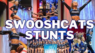 SWOOSH OH MY GOD Cheer Athletics Swooshcats Stunts 2013 2023 [upl. by Ialokin]