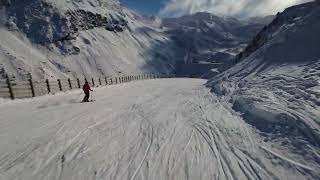 4K Aller de Chavanette Blue Ski Piste Avoriaz Portes du Soleil France [upl. by Ricca980]