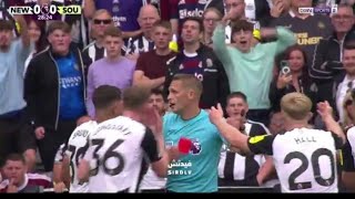 Fabian Schar Red Card⛽️Newcastle Vs Southampton 10 All Goals Results amp Extended Highlights [upl. by Dnivra]