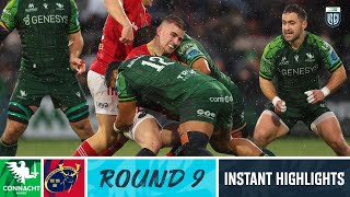 Connacht v Munster  Instant Highlights  Round 9  202324 [upl. by Haines859]