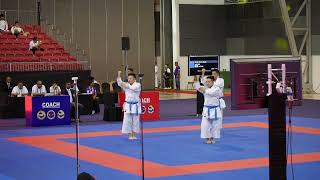 JAPAN KATA TEAM  JION Koji Arimoto Kazumasa Moto Ryuji Moto  AKF Championship Melaka 2023 [upl. by Annahpos]