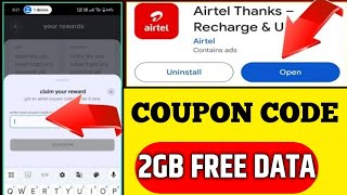 Airtel Free 2GB Data New Code 2024  Airtel Free Data 2024  Airtel Free Internet [upl. by Michelina]