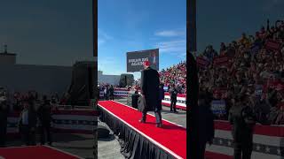 President Trump takes the stage in Lititz PA for his first of three rallies today 🇺🇸 [upl. by Einna]