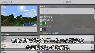 いまさらマイクラのワールド設定をしてみる【マインクラフト解説】 [upl. by Newg]