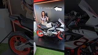 SEAT HEIGHT Test 2024 Aprilia RS 457 [upl. by Ramhaj]