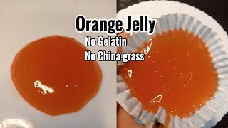 Orange Jelly Recipe No Gelatin No Food Colour No China Grass Jelly Recipe shorts youtubeshorts [upl. by Arerrac]