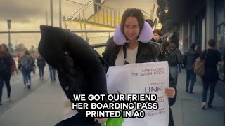 Boarding Pass Prank On Friend 😂 [upl. by Cirala]