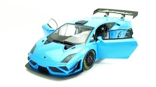 Lamborghini Gallardo GT3 FL2 2013 BLUE 118 Autoart review  4K Highquality video [upl. by Esina]