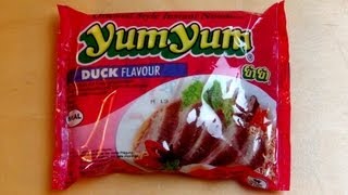 YumYum Duck Flavor oriental Style Instant Noodles  Halal [upl. by Alodi346]