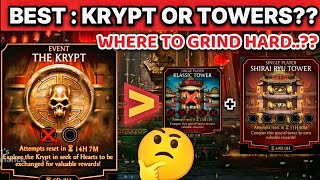 Which mode is better  Krypt or Towers  mk mobile [upl. by Atlee]