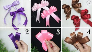 So Cute🤩 DIY Satin Ribbon Bows🎀 Easy trick Ribbon Bows [upl. by Wetzell]