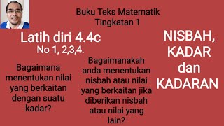 Latih diri 44c buku teks Matematik tingkatan 1 Menentukan nilai yang berkaitan dengan suatu kadar [upl. by Micaela430]