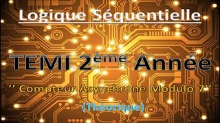 28 Compteur Asynchrone Modulo 7 Théorique Avec Bascule D  JK  Chron  شرح مبسط جدا بالدارجة [upl. by Hairahcaz]