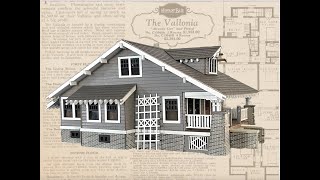 S 164 scale 1928 Sears Vallonia Kit Assembly by Scale Model Homes [upl. by Adnoval]