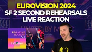 Eurovision 2024 SF2 Second Rehearsal  Live Reaction [upl. by Mukund]