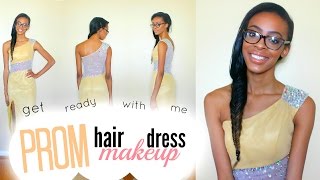 Get Ready With Me Prom Edition 2015  Makeup Hair amp Dress ♡ Lawenwoss [upl. by Dylane]