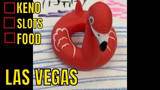 Flamingo Fun in Las Vegas SLOTS and KENO TUESDAY NIGHT Chicken Bucket [upl. by Maiah]