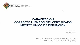 Llenado correcto del Certificado de Defunción [upl. by Peppard]