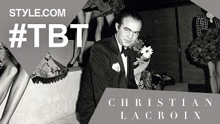 Christian Lacroix Dancing on the Lip of the Volcano  TBT With Tim Blanks  Stylecom [upl. by Alphonsine]