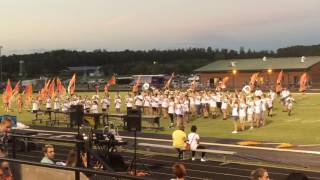 Rockmart High School Marching Band halftime show August 12 2016 [upl. by Sheryle788]