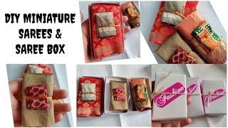 DIY Miniature saree and saree boxes making decoration saree fashion MangoWoman007 [upl. by Elisee]