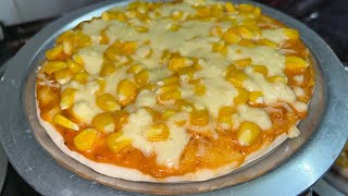 Readymade pizza Base recipe  Corn Paneer cheese Pizza recipe in Marathi [upl. by Lachlan]