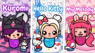 Hello Kitty My Melody and Kuromi Stories Compilation  Sad Story Toca Life World  Toca Boca [upl. by Els]