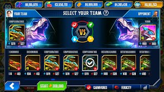 BATTLE SOLO YUDON VS COMPSOGNATHUS  JURASSIC WORLD THE GAME [upl. by Rezal745]