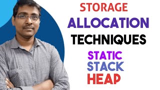 STORAGE ALLOCATION TECHNIQUES  RUN TIME STORAGE ALLOCATION  STATIC  STACK HEAP ALLOCATION [upl. by Anuahsar858]