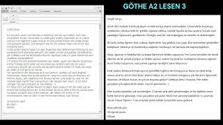 GÖTHE A2 LESEN 3 [upl. by Ehr]