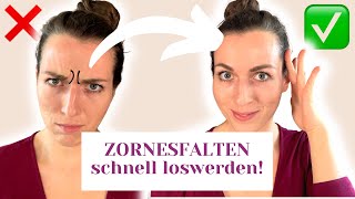 Zornesfalten loswerden 36 Wochen faltenfrei mit diesen Tricks [upl. by Haissi]