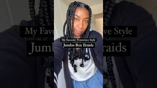 Jumbo Box Braids For Me 💯🫶🏾 What’s your favorite EASY protective style boxbraids naturalhair [upl. by Daenis214]