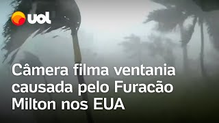 Furacão Milton Vídeo mostra forte ventania em Fort Myers na Flórida EUA [upl. by Benedicto]