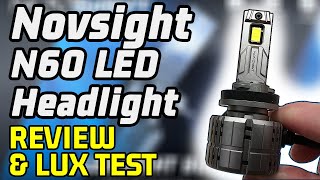 Is the Novsight N60 LED Headlight Upgrade a Brightness Powerhouse  Review and Lux Test [upl. by Eninaej]