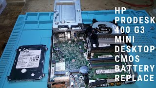 HP ProDesk 400 G3 Mini Desktop CMOS Battery Replace [upl. by Eneleh]