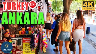 Turkey Ankara Walking Tour 4K  Turkey Capital Ankara City Center Kizilay [upl. by Eiluj]