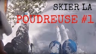 Skier en POUDREUSE en forêt 1 FONTROMEUPYRENEES 2000  Février 2014 [upl. by Akenet]