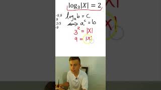 ecuación LOGARITMICA con VALOR ABSOLUTO maths matematicas algebra shorts logaritmos [upl. by Durwin]